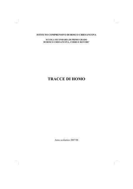 I parte (pag. da 1 a 81) - Istituto Comprensivo Bosco Chiesanuova