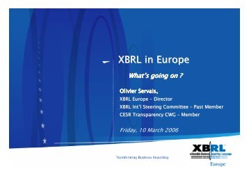 XBRL in Europe