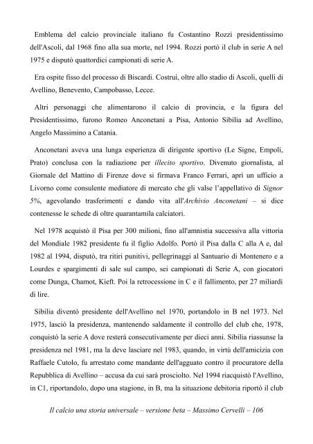 Il calcio una storia universale - Violagol