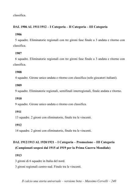 Il calcio una storia universale - Violagol