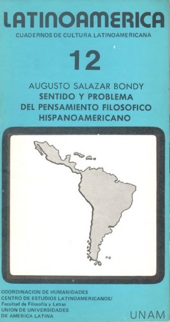 Sentido Y Problema Del Pensamiento Filosófico Hispanoamericano