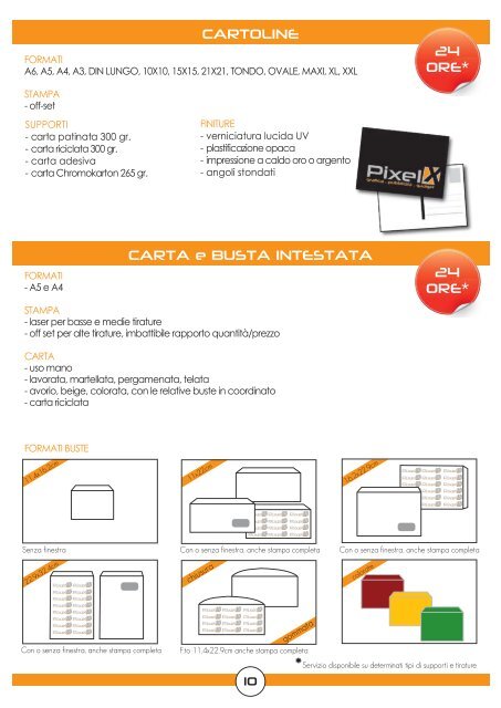 grafica . pubblicità . gadget catalogo 2011 - Pixel Grafica