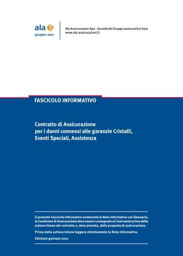 Scarica il Fascicolo Informativo - ConTe.it