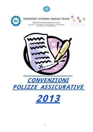 CONVENZIONI POLIZZE ASSICURATIVE - Fabiverona.org