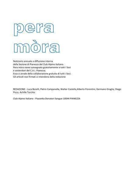 Pera Mòra 2009 - C.A.I. Pianezza