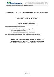 contratto di assicurazione malattia e infortuni - Assimoco