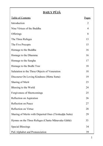 Daily Pūjā (pdf) - Ti-Sarana Buddhist Association