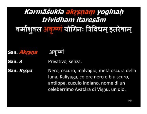 Kaivalya pādaḥ (Titolo, sūtra 1-18) - Multibase