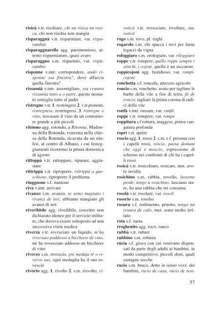 Vocabolario del dialetto albanense - ISSiRFA - Cnr