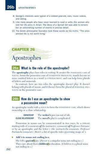 Chapter 26: Apostrophes eBook - Pearson Learning Solutions