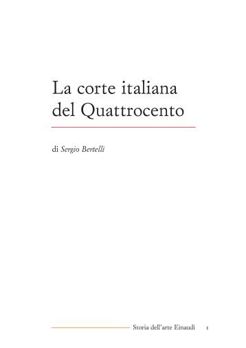 La corte italiana del Quattrocento - Artleo.It