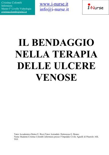 il bendaggio nella terapia delle ulcere venose - I-Nurse.it