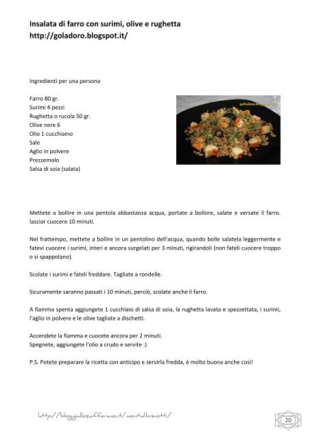 Pdf farro ricette salate - Montagne di biscotti