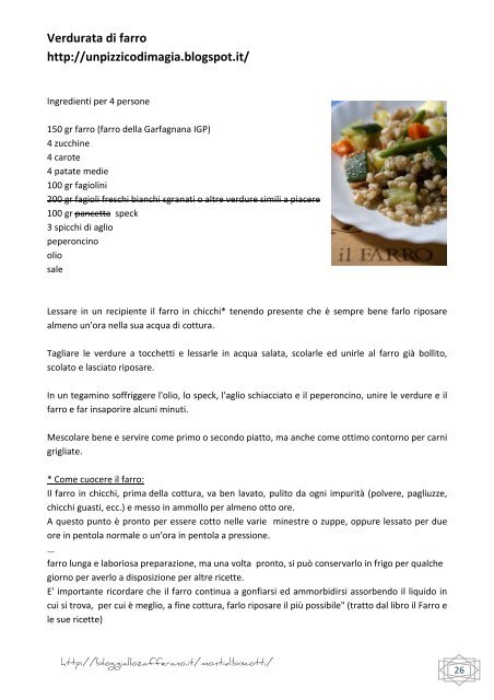 Pdf farro ricette salate - Montagne di biscotti