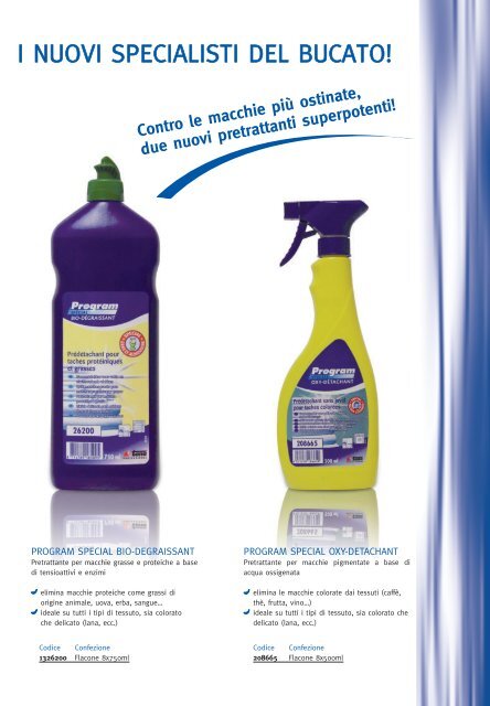 Linea lavanderia PROGRAM - Cleaning with Tana Professional.