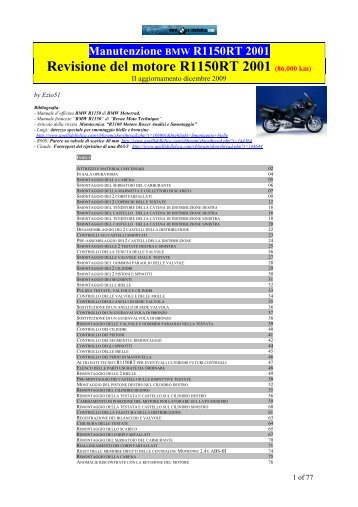 Revisione del motore R1150RT 2001 (86.000 km) - VAQ