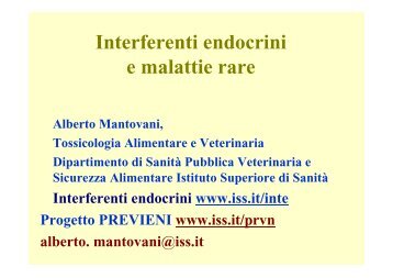 Il Ruolo degli interferenti endocrini nella patogenesi di tumori ... - siass