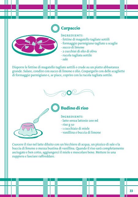 Indicazioni dietetiche per pazienti oncologici - Associazione Verba