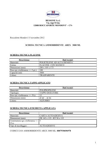 Roccaforte Mondovì 15 novembre 2012 SCHEDA TECNICA AMMORB