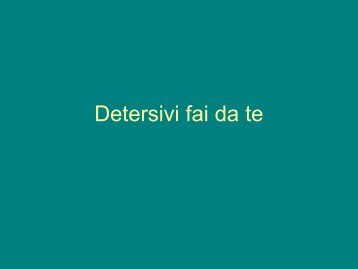 Detersivi fai da te