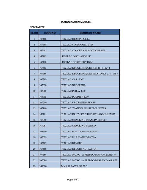 product list 2 - Indoflex