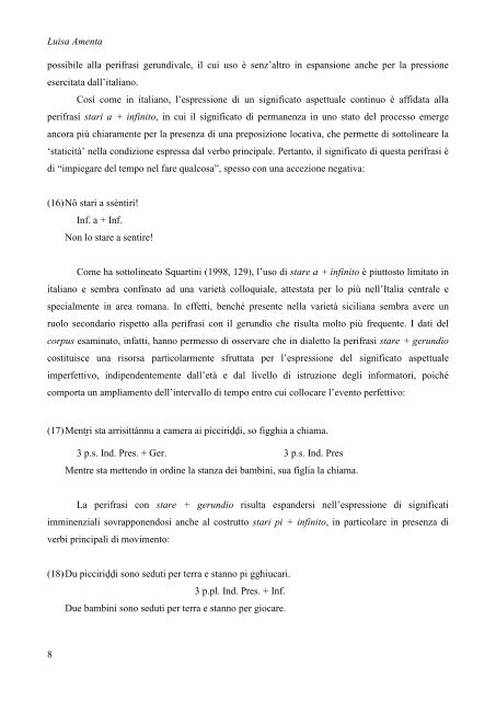 Perifrasi verbali in siciliano - Atlante Sintattico dell'Italia Settentrionale