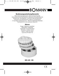 DR 435 CB Bedienungsanleitung/Garantie Dörrer