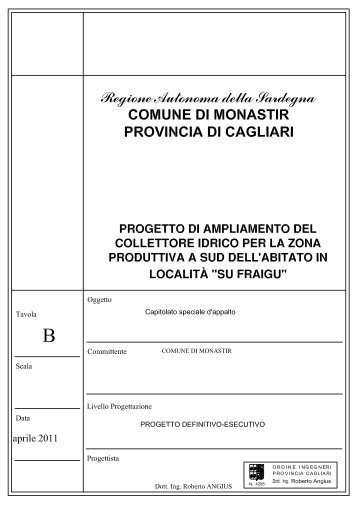 ALL. B Capitolato speciale d appalto