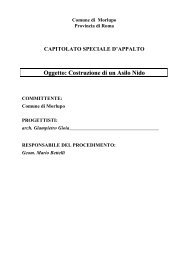 Capitolato speciale di appalto - Comune di Morlupo