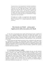 Movimento nei fluidi : prima parte Applicazioni della meccanica dei ...