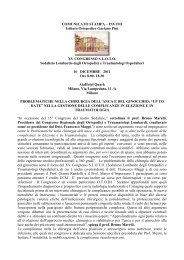 COMUNICATO STAMPA – INVITO Istituto Ortopedico Gaetano Pini ...