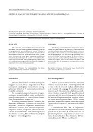 Gestione diagnostico terapeutica del paziente ... - Carbone Editore