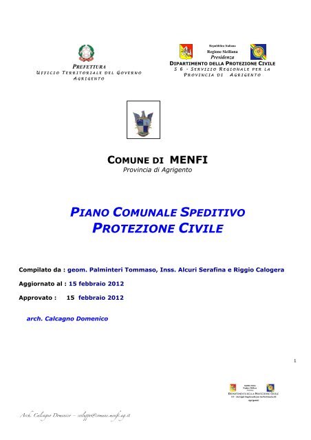 piano speditivo comunale protezione civile