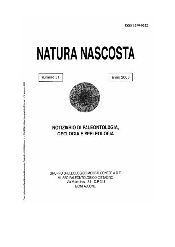 Natura Nascosta n° 31 - Il museo paleontologico