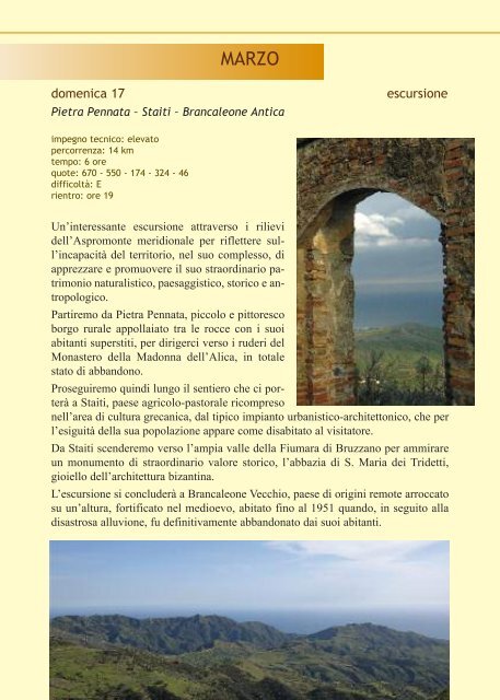 programma_2013 - GEA - Gruppo Escursionisti d'Aspromonte