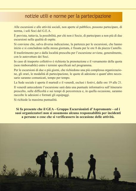 programma_2013 - GEA - Gruppo Escursionisti d'Aspromonte