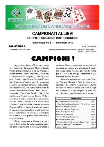 Bollettino n°3 - Federazione Italiana Gioco Bridge