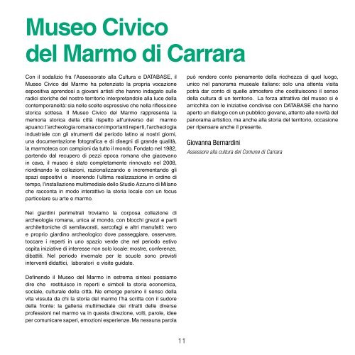Accademia al museo - Database Carrara