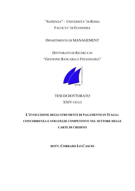 TESI DI DOTTORATO XXIV CICLO - Padis - Sapienza