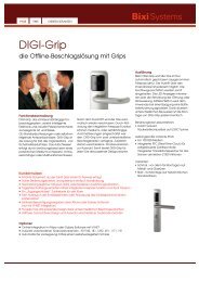 Datenblatt DIGI-Grip Zutrittskontroll-Leser (299 KB) - Bixi Systems AG