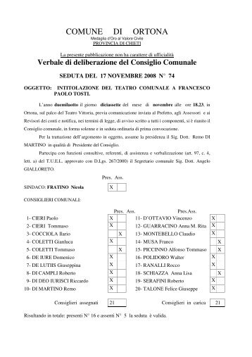 Intitolazione Teatro comunale.pdf - Comune di Ortona