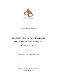 28 aprile 2011: Sussidio_Tempo_di_Pasqua - Chiesa di Bologna