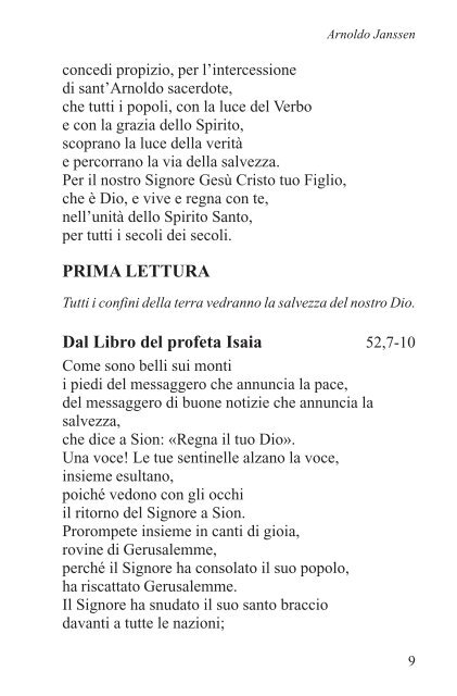 Mass and Liturgy of the Hours SVD ITA Testo Interno.pmd - SVD-Curia