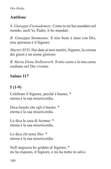 Mass and Liturgy of the Hours SVD ITA Testo Interno.pmd - SVD-Curia