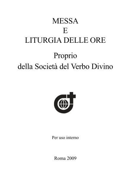 Mass and Liturgy of the Hours SVD ITA Testo Interno.pmd - SVD-Curia