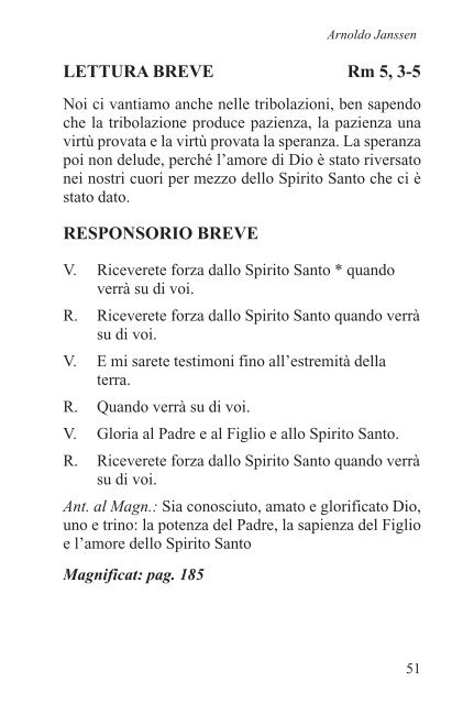 Mass and Liturgy of the Hours SVD ITA Testo Interno.pmd - SVD-Curia