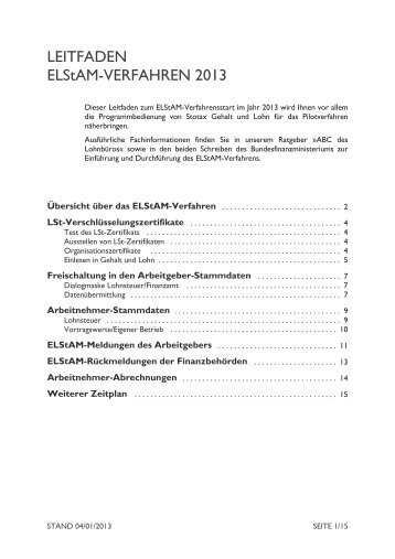 ELStAM-Verfahren 2013 - Stotax Gehalt und Lohn