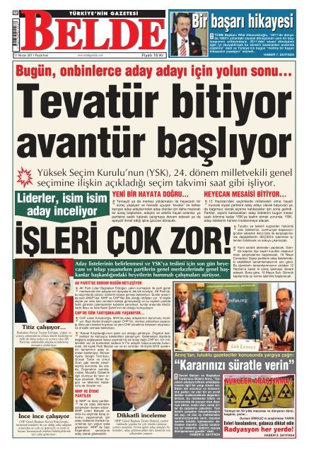 Tevatür bitiyor - Belde Gazetesi