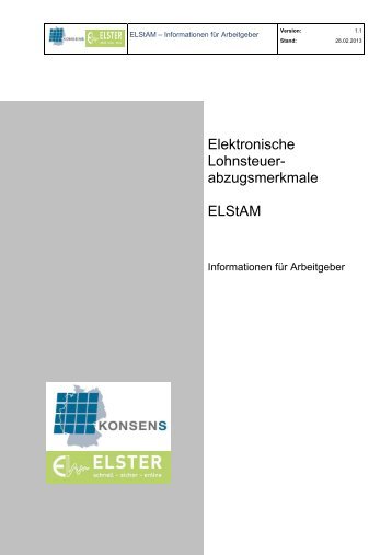 ELStAM – Informationen für Arbeitgeber - Elster