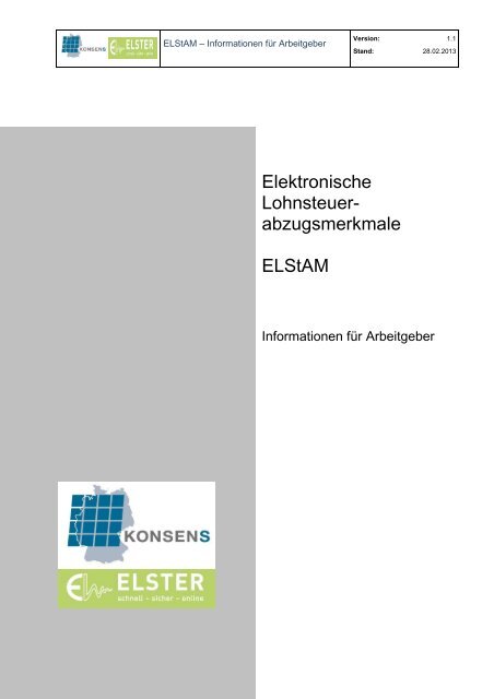 ELStAM – Informationen für Arbeitgeber - Elster